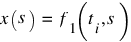 x(s) ~ = ~ f_1(t_i, s)